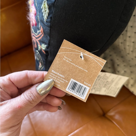 dias de los muertos, world market sugar skull embroidered pillow,day of the dead - Picture 3 of 5